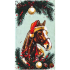 Полотенце вафельное Лошадь Новый год1