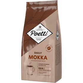 Cкидка Кофе зерновой Daily Mokka Poetti. Акционный товар в каталоге