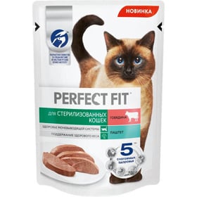 Cкидка Корм для кошек влажный Perfect Fit. Акционный товар в каталоге